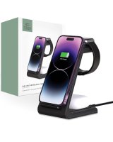  Tech-Protect Tech-Protect A8 10W inductive charger in the form of a 3-in-1 stand for smartphone / headphones / smartwatch - black 