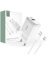  Tech-Protect Tech-Protect C20W USB-C PD 20W / USB-A QC 3.0 Charger with USB-C / Lightning Cable - White 