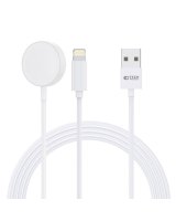  Tech-Protect Tech-Protect UltraBoost 2in1 Magnetic Charger with USB-C / Lightning Cables for Apple Watch 1.5m - White 