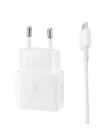  Samsung Ład. siec. Samsung EP-T2510XW 25W Fast Charge + kabel USB-C/USB-C biały/white 