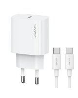  USAMS USAMS Ład. siec. 1xUSB-C T65 PD20W PD Fast Charging US-CC226 + kabel USB-C/USB-C US-SJ711 60W biały/white Yi Series OYXLTZ01 