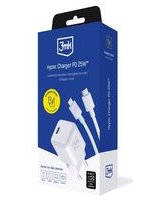  3MK 3mk Hyper Charger PD 25W + 1x USB-C-C Cable 