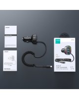  Joyroom Joyroom 4 in 1 Fast Car Charger PD QC3.0 AFC FCP with 1.6m 57W Lightning Cable Black (JR-CL20) 