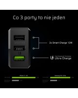  Green cell Green Cell Charge Source 3xUSB Smart Charge 30W Black 