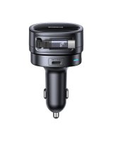  Baseus Auto ladetajs PrimeTrip VR1 60W 12-24V USB-A + USB-C QC PD ar ievelkamu 0 8 m USB-C kabeli melns C00069001121-00 (6932172690274) 