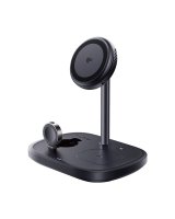  Baseus Bezvadu magnetiskais uzlades stativs EnerFill FS41 3-in-1 22 5 W USB-C melns (6932172686703) 