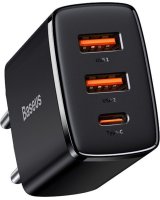  Baseus Baseus Compact Quick Charger 2xUSB USB-C PD 3A 30W Black 