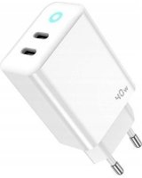  Jellico Adapteris Jellico EU19 GaN 40W PD Universal Smart Device Super Fast Charger 2x USB-C / USB White 6974929204624 (6974929204624) 