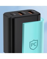  Wozinsky Wozinsky CWCUCB 30W USB-C / 2 x USB-A Wall Charger - Black 