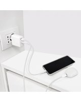  Puro Elektrik Puro 25W Power Delivery USB-A USB-C Wall Charger - White 