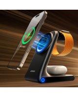  Joyroom Joyroom JR-W15 Wireless Charger 3 in 1 Charging Station with MagSafe - Black 