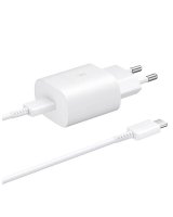  Samsung EP-TA800EWE + EP-DA705BWE Samsung 25W Travel Charger + USB-C/USB-C Data Cable White (OOB Bulk) 