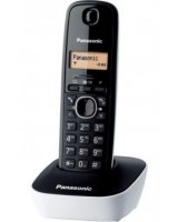  Panasonic Cordless KX-TG1611FXW Black/White, Caller ID, Phonebook capacity 50 entries, Built-in display, Wireless connection, 