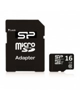  Silicon power 16 GB, MicroSDHC, Flash memory class 10, SD adapter 