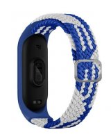  iLike Xiaomi Mi Band 6 / 5 / 4 / 3 braided cloth bracelet Blue White 