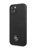  Guess Apple iPhone 13 Silicone Metal Logo Case Black 