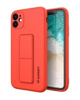  iLike Samsung Galaxy A22 5G Kickstand Case Silicone Stand Cover Red 