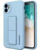  iLike Samsung Galaxy A22 5G Kickstand Case Silicone Stand Cover Light Blue 