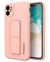  iLike Samsung Galaxy A22 5G Kickstand Case Silicone Stand Cover Pink 