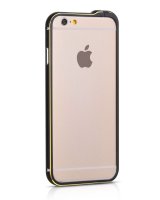  Hoco Apple Apple iPhone 6 / 6s Blade Series Fedora Metal Bumper Black 