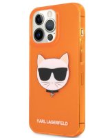  Karl Lagerfeld Apple iPhone 13 Pro Fluo TPU Choupette Head Case Orange 
