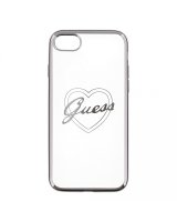  Guess Apple iPhone 7 / 8 Heart TPU case Silver 