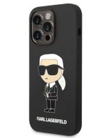  Karl Lagerfeld Apple iPhone 14 Pro Max Liquid Silicone Ikonik NFT Case Black 
