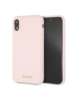  Guess Apple iPhone XR Silicone Gold Logo Light Pink 