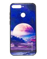  Evelatus Huawei Y6 2018 Picture Glass Case Valley Moon 