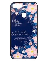  Evelatus Huawei Y6 2018 Picture Glass Case Flower Power 