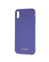  Guess Apple iPhone XR Silicone Cover Gold Logo Purple 