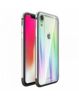  Luphie Apple iPhone XR Aurora Condom Aluminium Frame + TPU Case Silver 