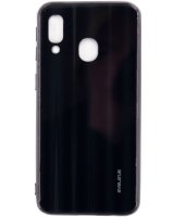  Evelatus Samsung Galaxy A10 Water Ripple Full Color Electroplating Tempered Glass Black 