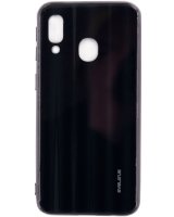  Evelatus Samsung A20e Water Ripple Full Color Electroplating Tempered Glass Black 