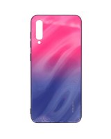  Evelatus Samsung A50 Water Ripple Gradient Color Anti-Explosion Tempered Glass Case Gradient Pink-Purple 