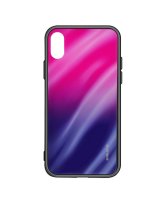 Evelatus Samsung Galaxy A70 Water Ripple Gradient Color Anti-Explosion Tempered Glass Case Gradient Pink-Purple 