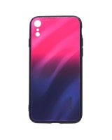  Evelatus Apple iPhone XR Water Ripple Gradient Color Anti-Explosion Tempered Glass Case Gradient Pink-Purple 