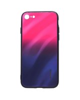  Evelatus Apple iPhone 7/8/SE2020/SE2022 Water Ripple Gradient Color Anti-Explosion Tempered Glass Case Gradient Pink-Purple 