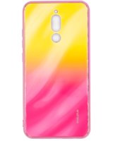  Evelatus Xiaomi Redmi 8 Water Ripple Gradient Color Anti-Explosion Tempered Glass Case Gradient Yellow-Pink 