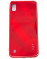  Evelatus Samsung Galaxy A10 Water Ripple Full Color Electroplating Tempered Glass Case Red 