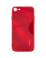  Evelatus Apple iPhone 7/8/SE2020/SE2022 Water Ripple Full Color Electroplating Tempered Glass Case Red 