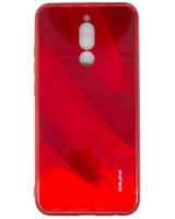  Evelatus Xiaomi Redmi 8 Water Ripple Full Color Electroplating Tempered Glass Case Red 