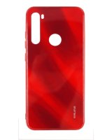  Evelatus Xiaomi Xiaomi Redmi Note 8 / Redmi Note 8 2021 Water Ripple Full Color Electroplating Tempered Glass Case Red 
