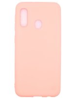  Evelatus Samsung A20e Soft Touch Silicone Case with Strap Pink 