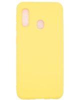  Evelatus Samsung A20e Soft Touch Silicone Case with Strap Yellow 