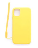  Evelatus Apple iPhone 11 Soft Touch Silicone Case with Strap Yellow 