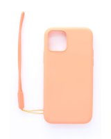  Evelatus Apple iPhone 11 Pro Soft Touch Silicone Case with Strap Pink 
