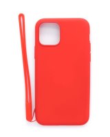  Evelatus Apple iPhone 11 Pro Soft Touch Silicone Case with Strap Red 