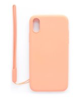  Evelatus Apple iPhone X/XS Soft Touch Silicone Case with Strap Pink 