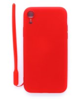 Evelatus Apple iPhone XR Soft Touch Silicone Case with Strap Red 